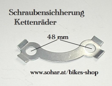 Schraubensicherung Kettenrad